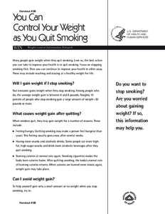 Handout #3B  You Can Control Your Weight as You Quit Smoking WIN