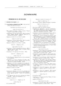 ASSEMBLÉE NATIONALE – SÉANCE DU 17 JUILLET[removed]SOMMAIRE PRE´SIDENCE DE M. LOI¨C BOUVARD