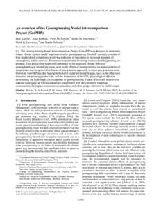 An overview of the Geoengineering Model Intercomparison Project (GeoMIP)