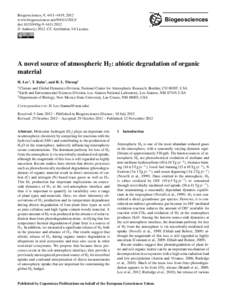 Biogeosciences, 9, 4411–4419, 2012 www.biogeosciences.netdoi:bg © Author(sCC Attribution 3.0 License.  Biogeosciences