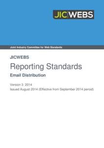 Joint Industry Committee for Web Standards  JICWEBS Reporting Standards Email Distribution