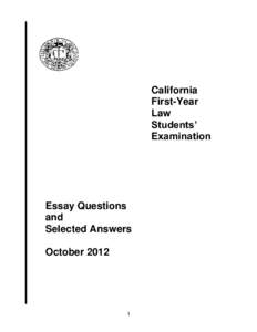 California First-Year Law Students’ Examination