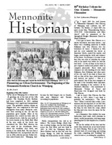 Mennonite Historian Vol. 33 No. 1