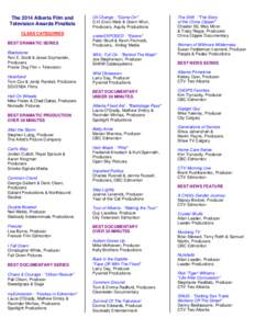 2013 Rosie Finalists list