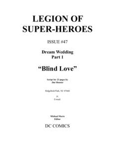 LEGION OF SUPER-HEROES ISSUE #47 Dream Wedding Part 1