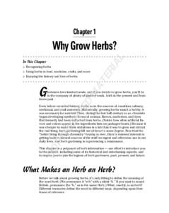 Chapter 1  AL Why Grow Herbs? ▶ Recognizing herbs