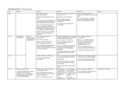 Herbstsemester	2018	(Lehraufträge	unterstrichen)	 	 Zeit Montag	 08-10