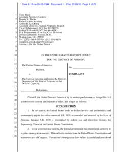 Case 2:10-cvNVW Document 1  FiledPage 1 of 25 1 Tony West Assistant Attorney General