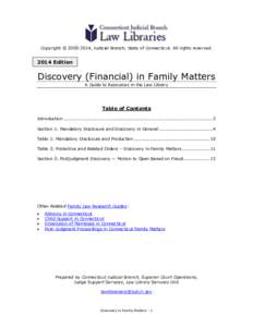 Discovery (Financial) in Family Matters