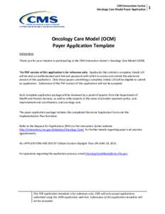 Oncology Care Model Payer Application