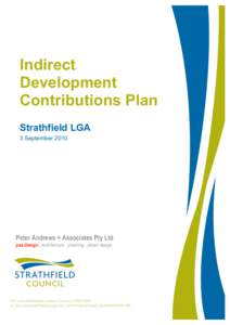 Indirect Development Contributions Plan Strathfield LGA 3 September 2010