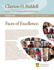 Clayton H. Riddell Faculty of Environment, Earth, and Resources Newsletter Volume 4 | Number 1 | December, 2010