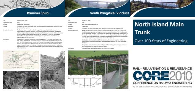 Mangaweka deviation / Transport / Raurimu Spiral / Taihape / Spiral / Regions of New Zealand / Manawatu-Wanganui Region / North Island Main Trunk