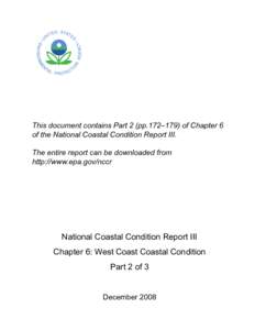 Chapter 6 West Coast Coastal Condition