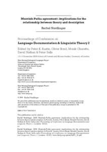 Grammatical number / Verb / Serial verb construction / Classifier / Inflection / Warndarang language / Ngangikurrunggurr language / Linguistics / Parts of speech / Linguistic morphology