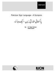 SDNP-IUCN  Pakistan Sign Language – A Synopsis