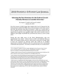 United States Court of Appeals for the Federal Circuit / Supreme Court of the United States / United States Court of Appeals for the Fourth Circuit / Jacqueline Nguyen / Alvin Anthony Schall / Circuit court / Thomas I. Vanaskie / United States Court of Appeals for the Seventh Circuit / Paul Redmond Michel / United States courts of appeals / United States patent law / United States federal courts