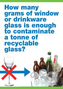 How many grams of window or drinkware glass is enough to contaminate a tonne of