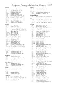 Scripture Passages Related to Hymns 1215 GENESIS 