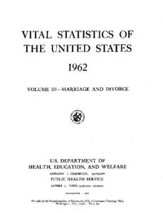 Vital Statistics of the United States 1962