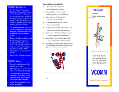 Steering Committee Members  VCOMM Initiatives   