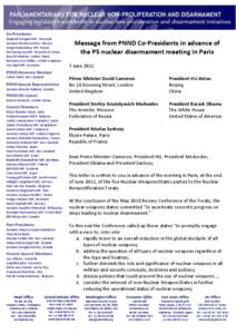 Arms control / Global Security Institute / Nuclear Non-Proliferation Treaty / Nuclear disarmament / Nuclear weapons convention / Nuclear warfare / Jonathan Granoff / Disarmament / NPT Review Conference / International relations / Nuclear proliferation / Nuclear weapons