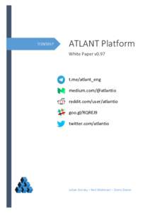 ATLANT Platform White Paper v0.97  t.me/atlant_eng