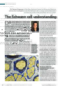 NEUROSCIENCE  Dr Tamara Grigoryan of the Max Delbrück Center for Molecular Medicine outlines her investigations into the Schwann cell, a unique and understudied cell that only exists in the peripheral nervous system