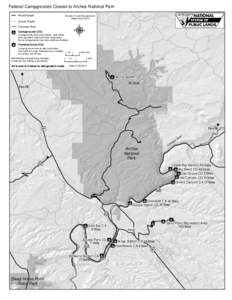 Federal Campgrounds Closest to Arches National Park Paved Roads Bureau of Land Management Moab Field Office