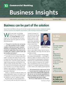 Commercial Banking  Business Insights Information and analysis from TD Commercial Banking