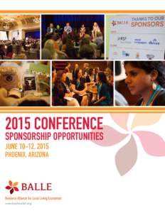 2015 CONFERENCE  SPONSORSHIP OPPORTUNITIES JUNE 10-12, 2015 PHOENIX, ARIZONA