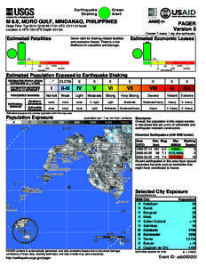 Surallah /  South Cotabato / Sarangani / Margosatubig /  Zamboanga del Sur / Polomolok /  South Cotabato / Mercalli intensity scale / Padada /  Davao del Sur / Sultan Kudarat / Municipalities of the Philippines / Provinces of the Philippines / Regions of the Philippines