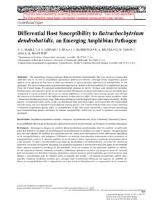 Frogs / Chytridiomycota / Batrachochytrium dendrobatidis / Decline in amphibian populations / Chytridiomycosis / Amphibian / Boreal Toad / BD / Poison dart frog / Biology / Amphibians of Australia / Mycology