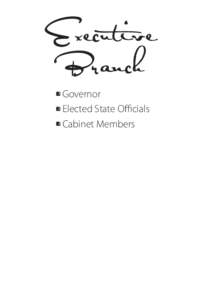 Executive Branch Governor Elected State Officials Cabinet Members