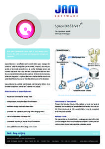 Space ObServer  v5 The Database Based Disk Space Manager