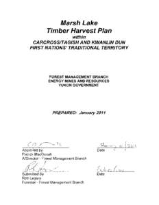 Microsoft Word - Marsh Lake Dump Timber Harvest Plan - Formatted Feb 2011.d…