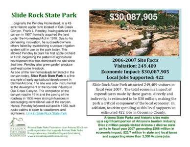 National Register of Historic Places in Arizona / Slide Rock State Park / Oak Creek Canyon / Coconino National Forest / Geography of Arizona / Arizona