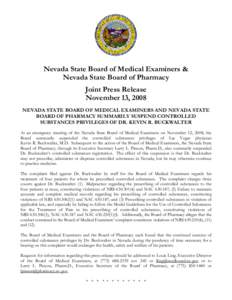 Methadone / Controlled substance / Organic chemistry / Chemistry / Nevada State Board of Medical Examiners / Pharmacy