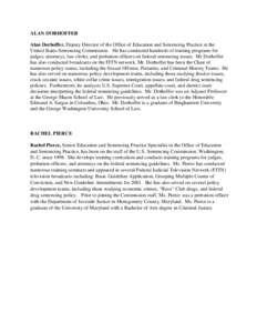 Parole / United States Federal Sentencing Guidelines / United States federal law / Probation officer / United States Sentencing Commission / Sentencing / New South Wales Sentencing Council / Elton Joe Kendall / Criminal law / Law / United States criminal procedure