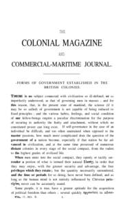 THE  COLONIAL MAGAZINE AND  COMMERCIAL-MARITIME JOURNAL.
