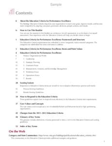 Market segmentation / Customer satisfaction / Management / Business intelligence / Malcolm Baldrige National Quality Award / Relationship marketing / Business / Marketing / Consumer behaviour