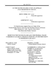 Brief for the United States and the Federal Trade Commission as Amici Curiae in Support of Neither Party on Rehearing En Banc: Minn-Chem, Inc. v. Agrium Inc.