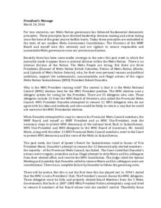 Clément Chartier / 9 Metis / United States Constitution / History of North America / Government / Canada / Métis Nation—Saskatchewan / Métis National Council / Métis people / Métis Nation British Columbia