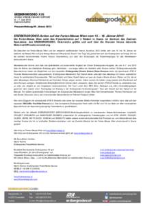 ERZBERGRODEO XXI WORLD XTREME ENDURO SUPREME 4. – 7. Juni 2015 Eisenerz-Austria Pressemitteilung 09. Jänner 2015