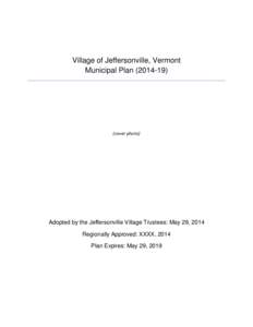 VILLAGE OF JEFFERSONVILLE MUNICIPAL PLAN 2014