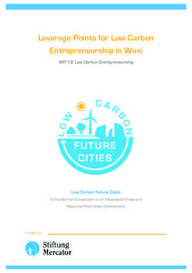 Leverage Points for Low Carbon Entrepreneurship in Wuxi WP 12: Low Carbon Entrepreneurship   	
  