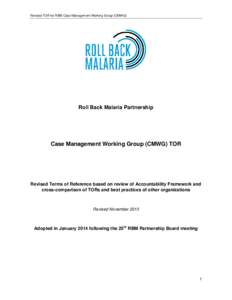 Case Management Working Group (CMWG) TOR
