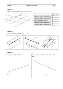 Geom  Les droites parallèles CM1