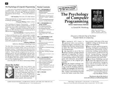 43  The Psychology of Computer Programming