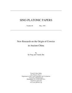 SINO-PLATONIC PAPERS Number 68